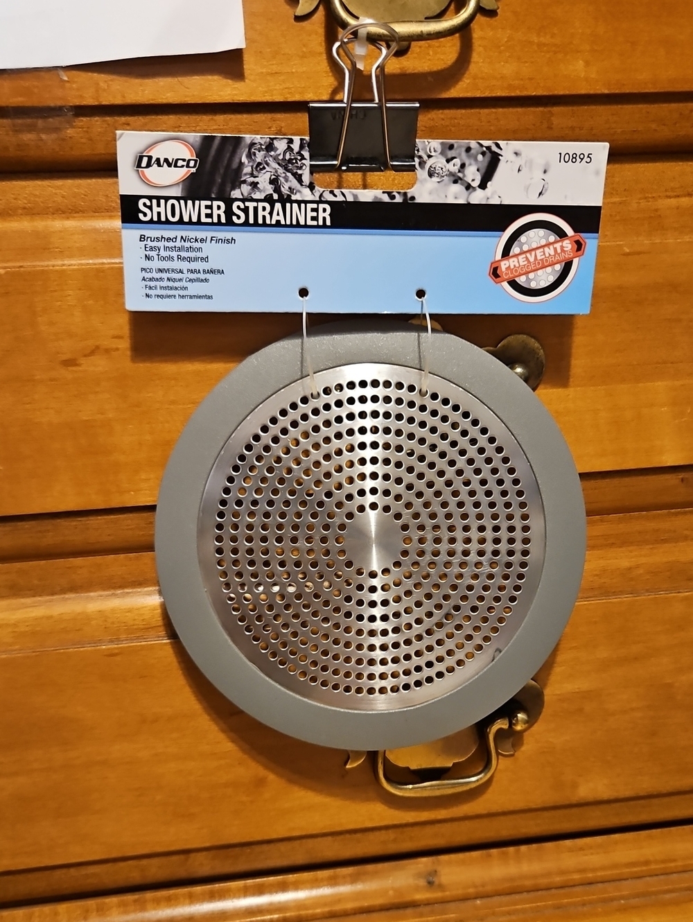 Brushed Nickel Shower Strainer - Gray/Silver #10895